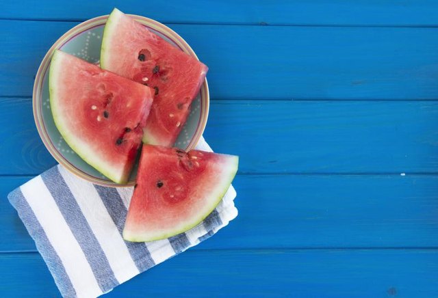 Hydrate with watermelon! It's high water levels and antioxidants make your skin glow.