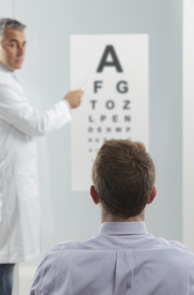 Man getting vision tested