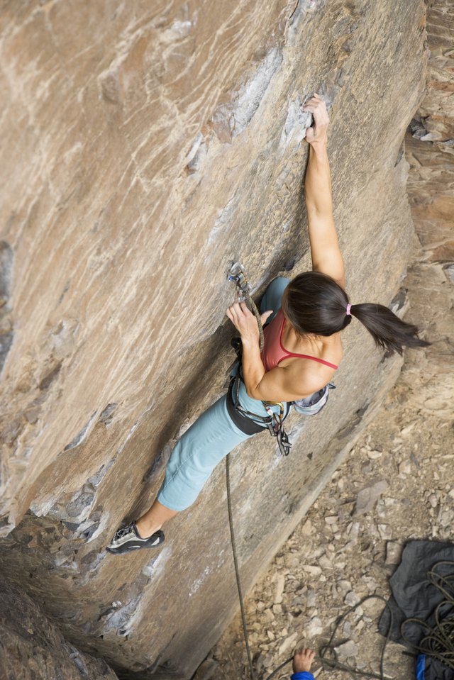 Muscular endurance of the arms and shoulders is crucial for rock climbing. Muscular endurance of the arms and shoulders is crucial for rock climbing.