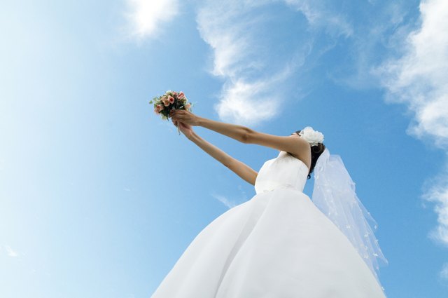 A bride on her wedding day. A bride on her wedding day.