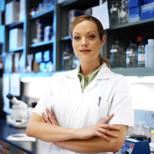Happy neuropsychologist working in a neurology lab.