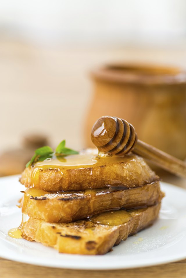 Honey on fried toast