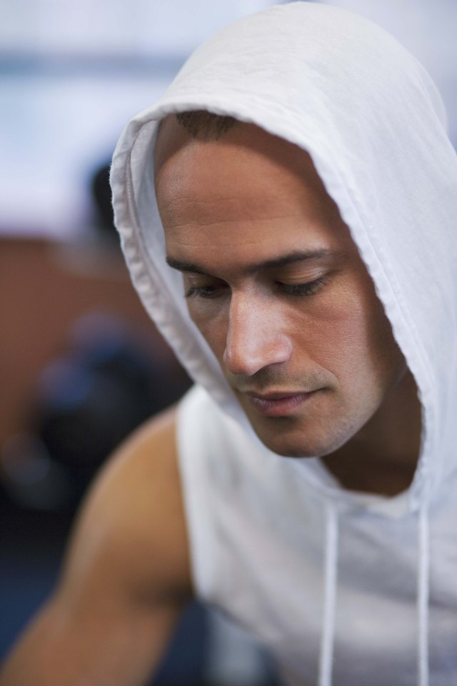 For a clean look, remove the vinyl lettering from your hooded sweatshirt.