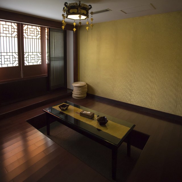 Clean, traditional Chinese interior.