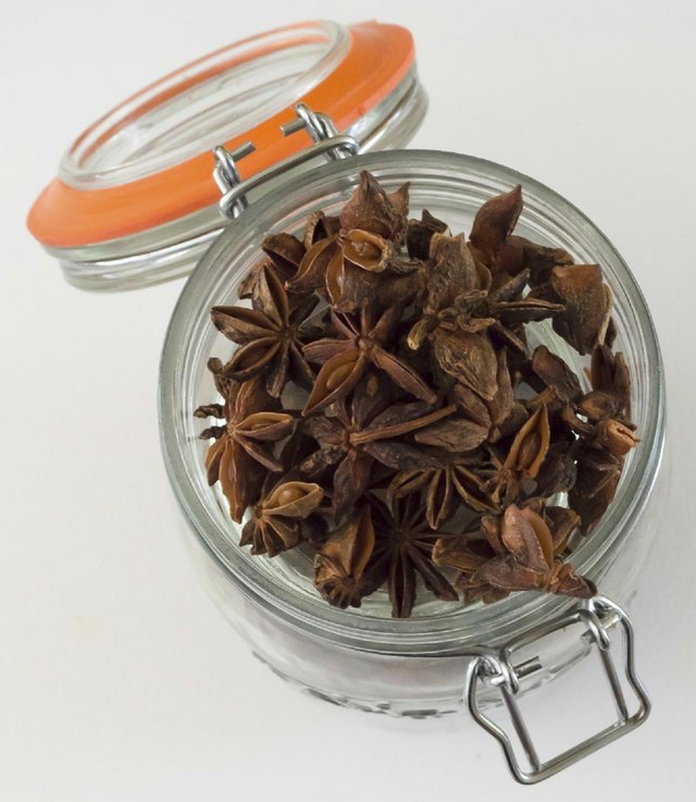 Anise in canning jar.