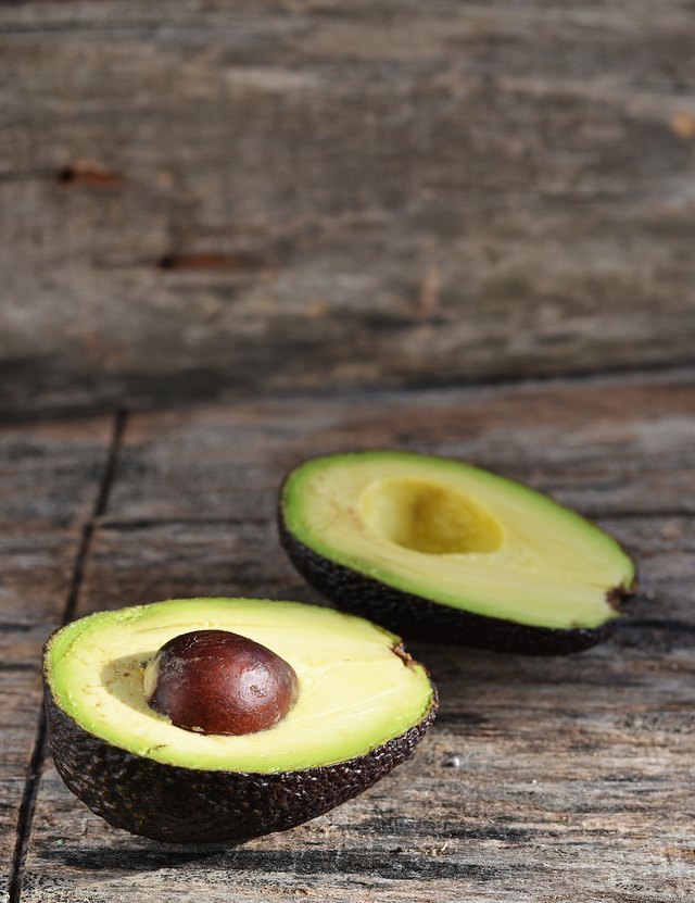 Avocado cut in half