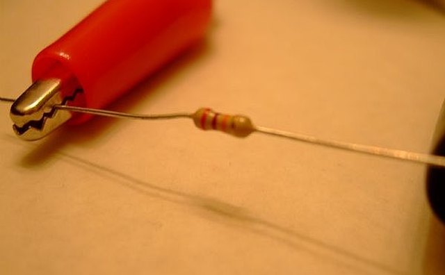 Connect the clips to the resistor