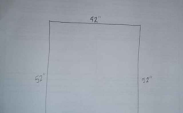 A simple rectangle shaped box with measurements. Remember to write your own measurements, DO NOT use this diagram.