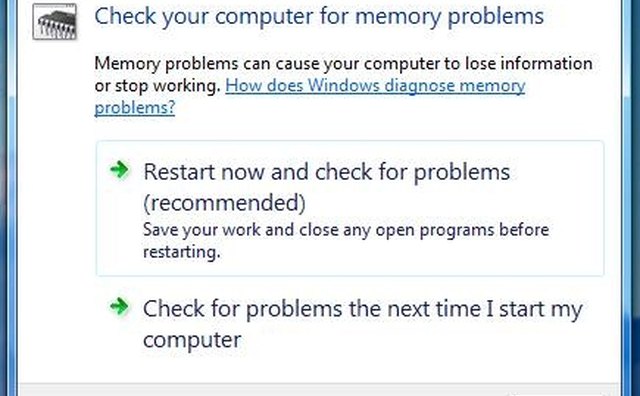 Vista Memory Diagnostic Tool