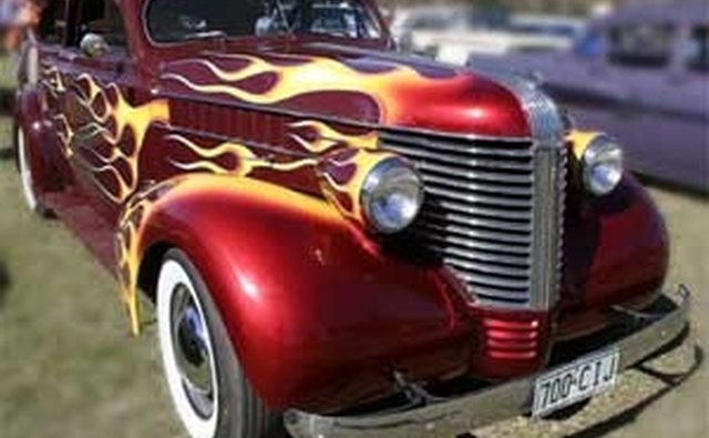 A prewar Pontiac gets the flame and lowrider treatment