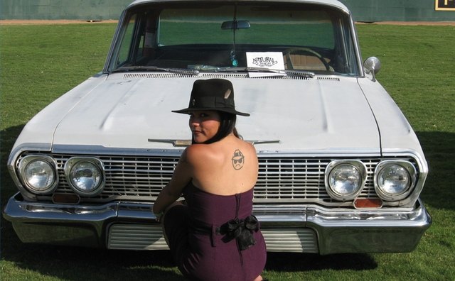 Part of the lowrider image is having a girlfriend to go with the car