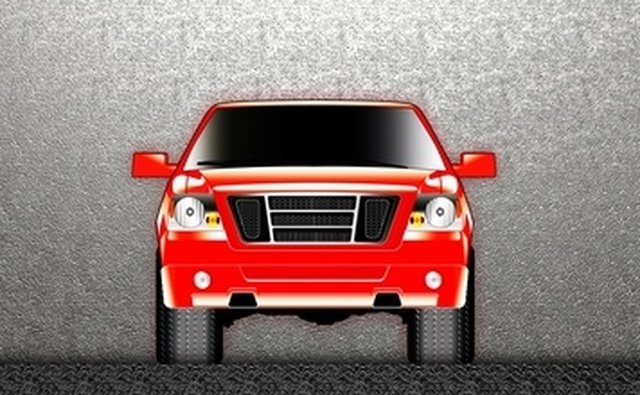 This pickup truck featured a chrome grille and door trim.
