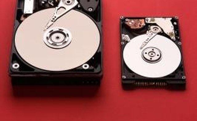 Hard drives are major components inside the tower.