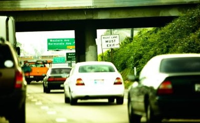 Oncoming, median-separated traffic must be heeded when using high beams.
