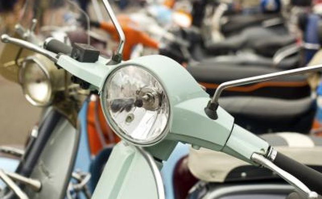 Motor scooters at rally