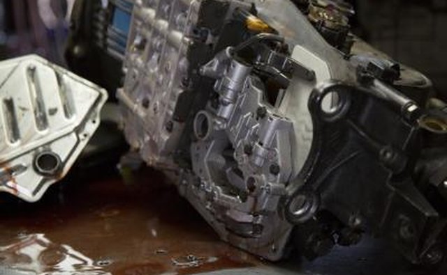 Close up of transmission.