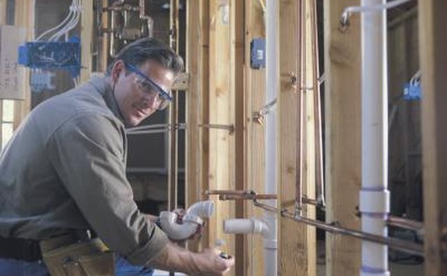 PVC pipes connect underground lines.