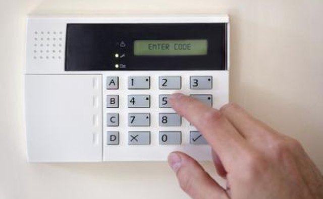 Alarm code gets entered into control panel