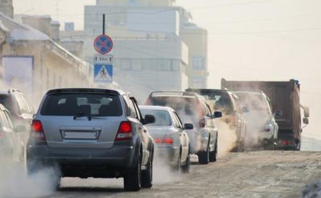 Car exhaust contains some dangerous chemicals.