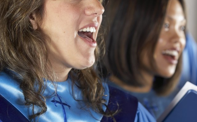 While singing, focus on what's important -- giving a spectacular performance.