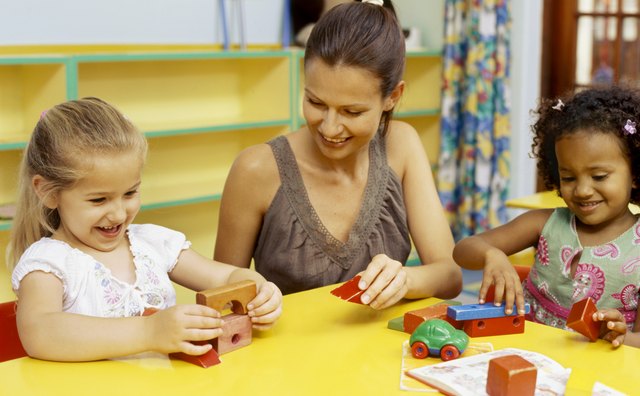 Preschoolers now have the skills to build more intricate objects.