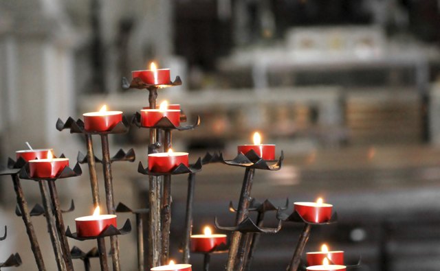 Candles in church