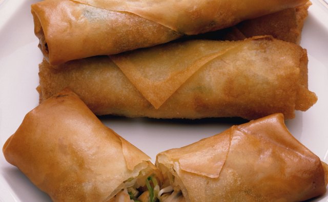 Fillings include a combination of vegetables, meats and seasonings.