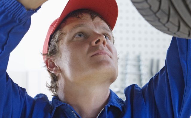 Mechanics perform basic duties such as balancing or rotating tires.