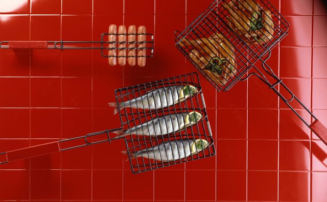 Grill baskets keep your fish from flaking apart on the grill.