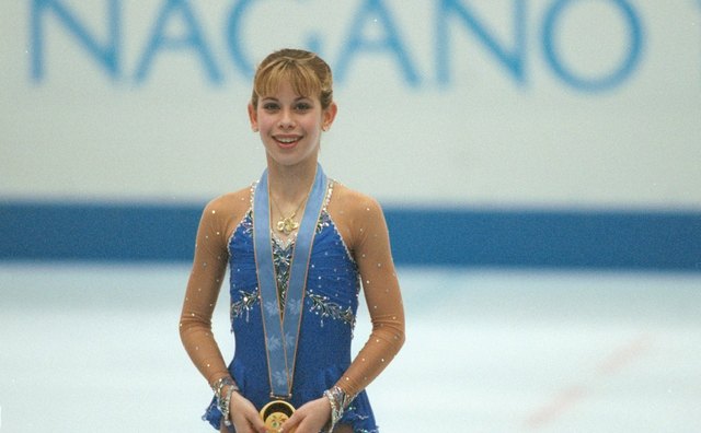 Tara Lipinski wins gold in the 1998 Winter Olympics.