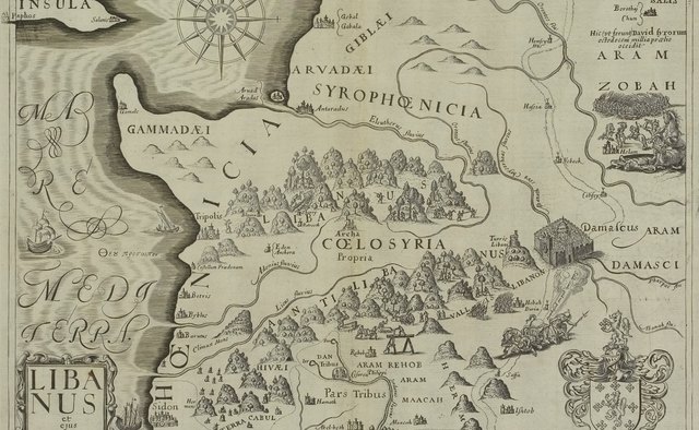 An ancient map of the Arab world.