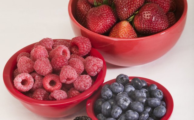 Mix frozen berries together for a delicious treat.