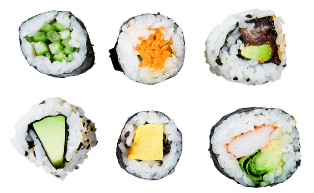 Bento boxes often contain sushi.