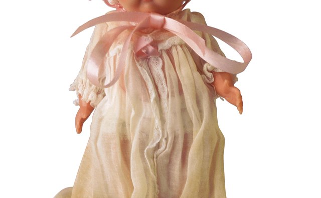 An antique doll motif can remain in place for years.