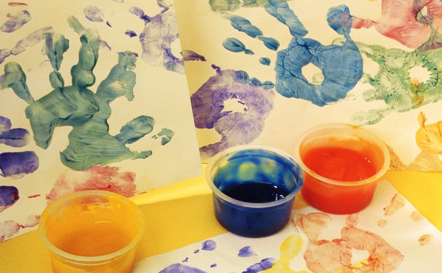 Hand print gifts are easy and fun for children to make.