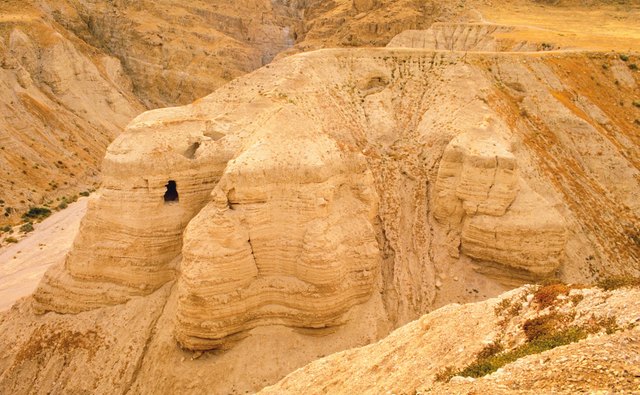 One of the caves where the Dead Sea Scrolls were found