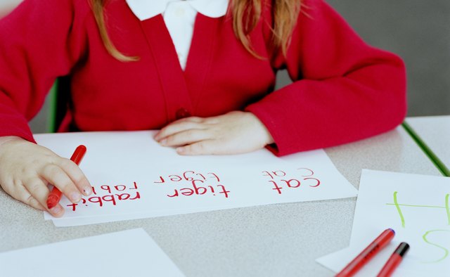 Children learn how to write their names in pre-K or kindergarten.