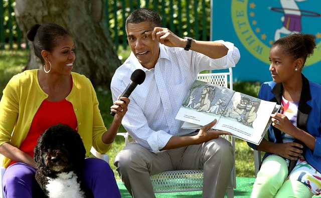 President Obama reads from