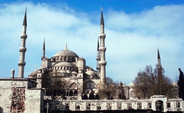 The elegant minarets of the Blue Mosque are a recognizable feature.