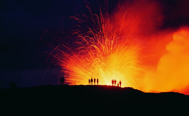 Large scale eruptions can create a