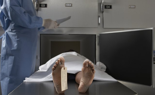 A licensed embalmer replaces the blood in the deceased's body with embalming fluid.