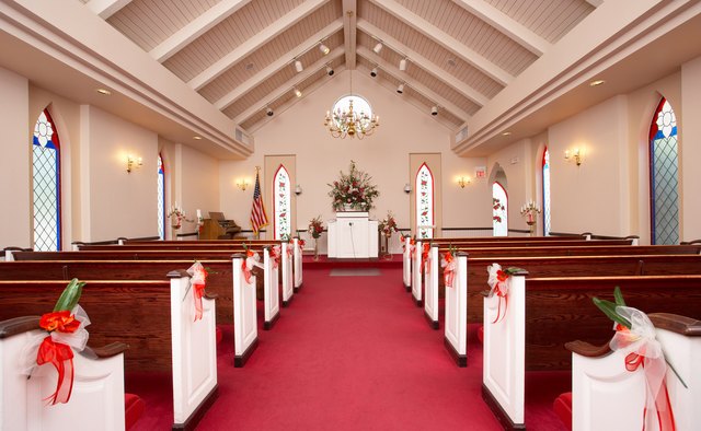 Church prepared for wedding