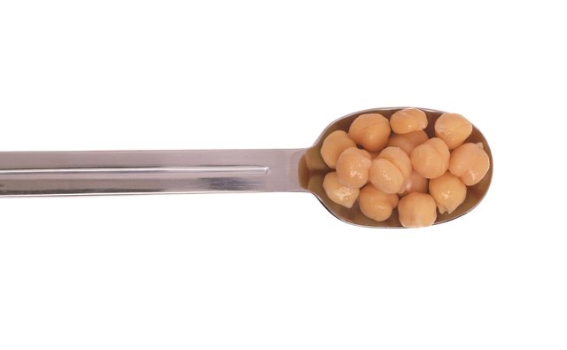 Chick peas are ground to make hummus, a tasty snack food.