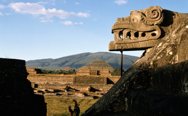 An Aztec temple dedicated to Quetzalcoatl.