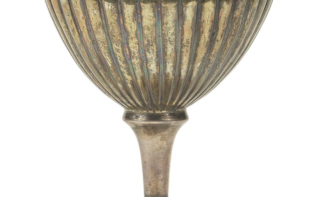 A chalice holds water or ritual wine on the Wiccan altar.