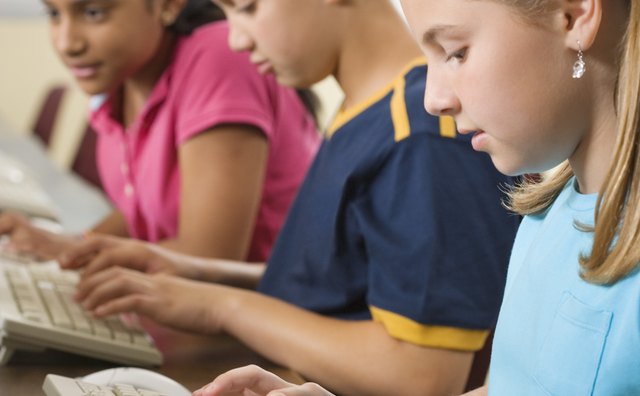 Traditional schools often have computer labs.