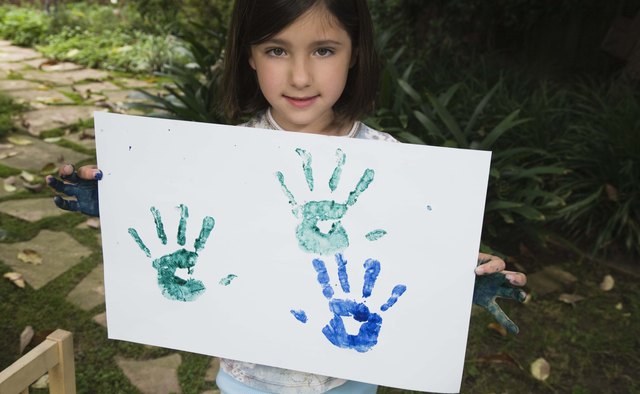 Grandparents will love hand-print gifts.