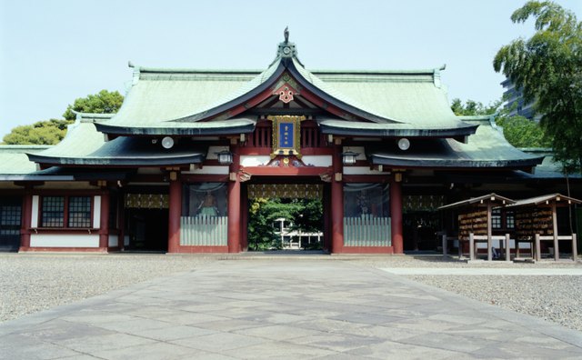 The entrance to a Shinto shrine