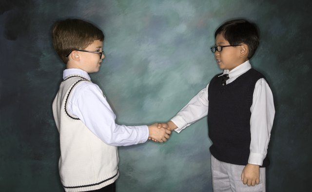 Children learn to respect others via The Golden Rule.