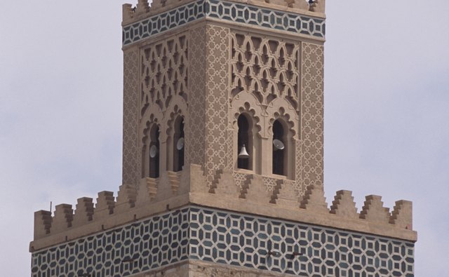 The Moutoubia Mosque in Marrakesh features tessellated designs.